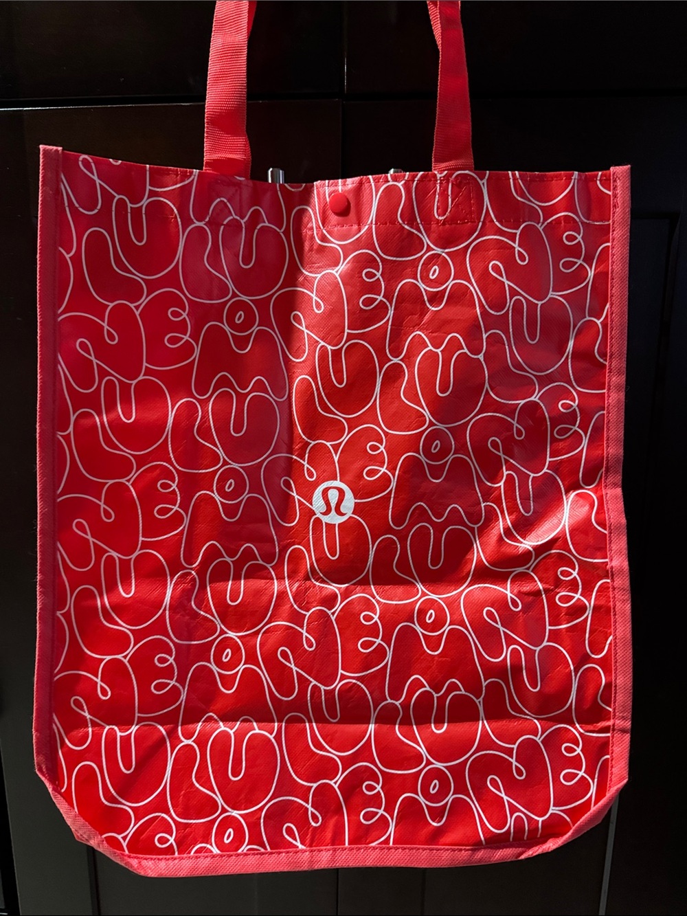 New Large lululemon athletica Red Graphic Reusable Tote